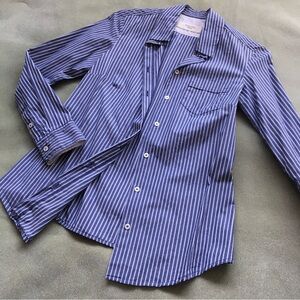 Weekend MaxMara Blue Striped Button-down Shirt